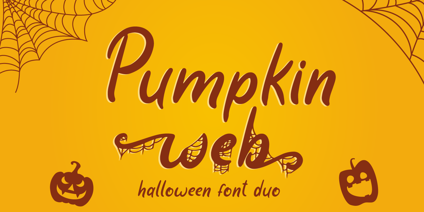 Ejemplo de fuente Pumpkin Web Regular